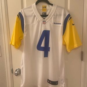 LA Rams white funny July 4 custom jersey S